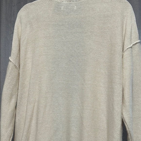 Beige Open-Front Cardigan Sweater - Picture 5 of 8